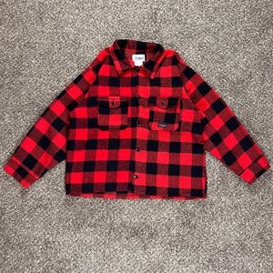 1980's Vintage Codet Red Black Checkered Flannel